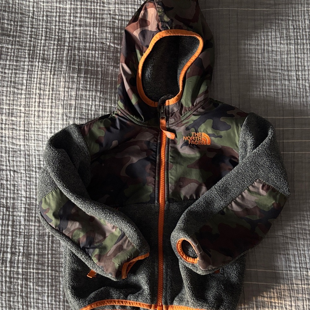 The North Face Kids Camouflage and Charcoal Hoodie